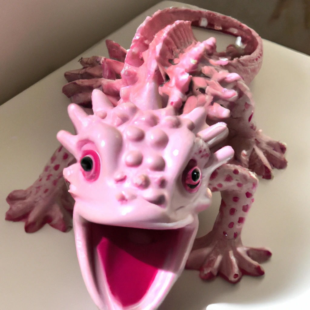 Wilson's pink porcelain Gila monster